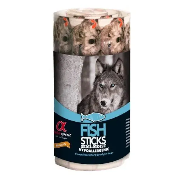 alpha spirit Dog Ristra Stick Fisch 16er Pack